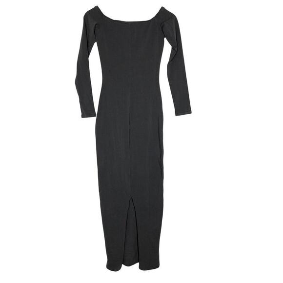 SKIMS New Vintage Dress Off The Shoulder Long Sleeve Maxi Ash Gray NWT Small - Picture 4 of 8